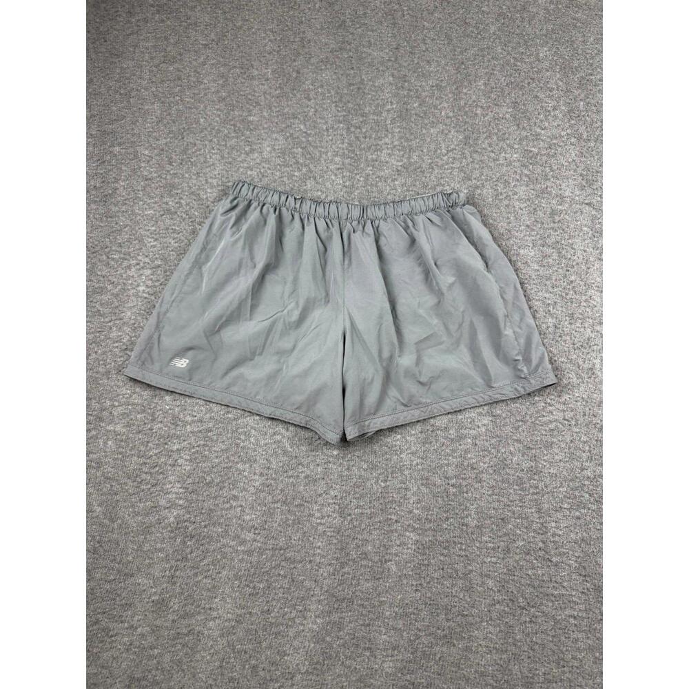 New Balance Gray Athletic Shorts Men's M Gym Running Lined‎ Performance